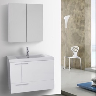 Bathroom Vanity Wall Mounted Bathroom Vanity, Modern, 31